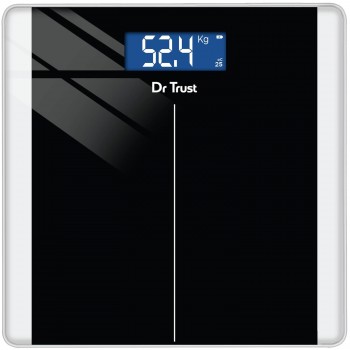 Dr Trust USA Balance Personal Digital Electronic Body Weight Machine for Human Body 180kg Capacity Weighing Scale- 513 (Ash Black)