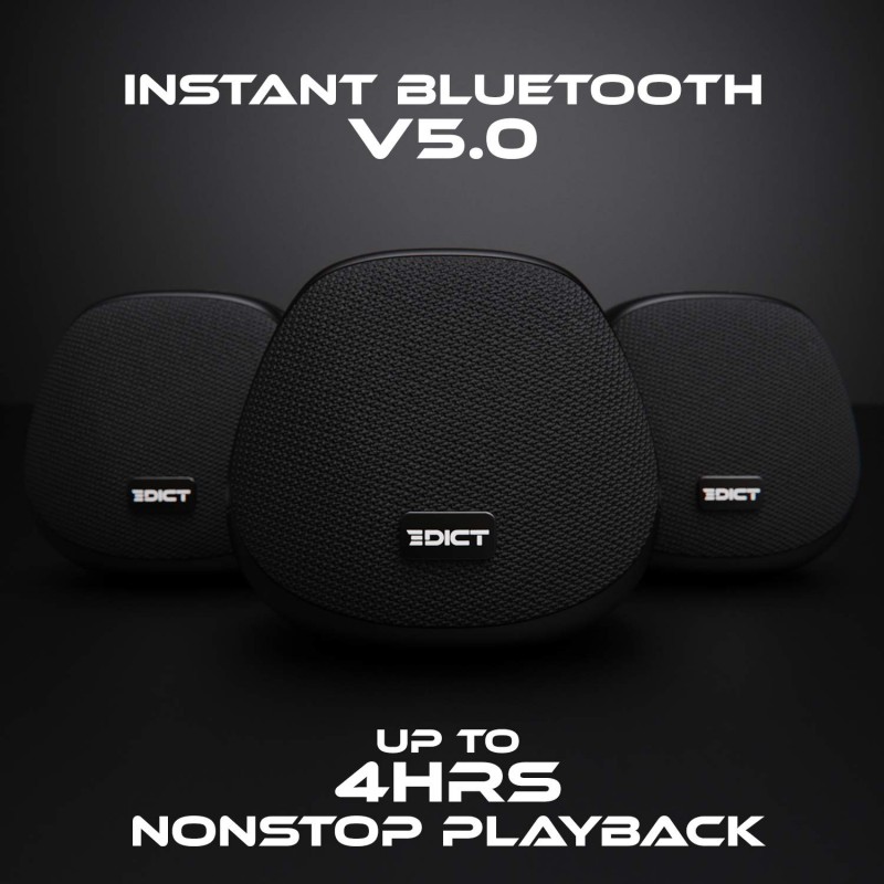 EDICT by Boat ESP01 Lightweight Portable Wireless Speaker with 5W Engaging Sound, Bluetooth V5.0, Up to 4H Playback, EDICT by Boat ESP01 Lightweight Portable Wireless Speaker with 5W Engaging Sound, Bluetooth V5.0, Up to 4H Playback,