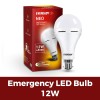 Eveready 12W Emergency Inverter LED Bulb, Cool Day Light (6500K), Rechargeable Bulb with 3 Hours Backup, Ideal for Powercuts, Energy Efficient, B22 Base, Pack of 1 Eveready 12W Emergency Inverter LED Bulb, Cool Day Light (6500K), Rechargeable Bulb with 3 Hours Backup, Ideal for Powercuts, Energy Efficient, B22 Base, Pack of 1