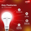 Eveready 12W Emergency Inverter LED Bulb, Cool Day Light (6500K), Rechargeable Bulb with 3 Hours Backup, Ideal for Powercuts, Energy Efficient, B22 Base, Pack of 1 Eveready 12W Emergency Inverter LED Bulb, Cool Day Light (6500K), Rechargeable Bulb with 3 Hours Backup, Ideal for Powercuts, Energy Efficient, B22 Base, Pack of 1