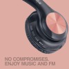 FINGERS MusiKick H9 Bluetooth Wireless On-Ear Headset with Mic (Multi-Function) - Metallic Rose Gold-