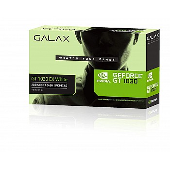 GALAX GeForce® GT 1030 EX White 2GB SDDR4 64-bit HDMI 2.0b/DVI-D Graphic Card