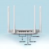 Gigabit Router | AC1200 Dual-Band Router | MU-MIMO Technology | 1200Mbps (5G+2.4G) | Beamforming Technology | 4 * 6dBi Antennas | 3 in One Mode, White Gigabit Router | AC1200 Dual-Band Router | MU-MIMO Technology | 1200Mbps (5G+2.4G) | Beamforming Technology | 4 * 6dBi Antennas | 3 in One Mode, White