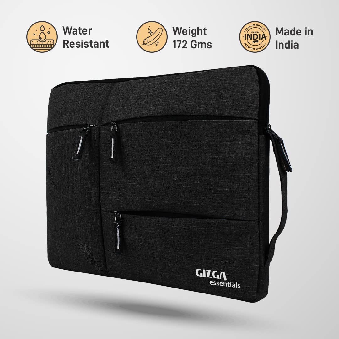 Gizga Essentials Laptop Bag Sleeve Case Cover for 15.6-Inch Laptop MacBook (Black)