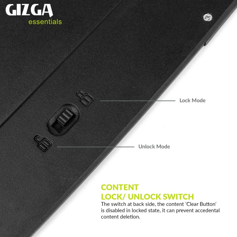 Gizga Essentials Magic Slate Digital LCD Writing Tablet with Stylus Pen & 16-Inch Screen, Slate Board for E-Notes, Digital Memo Writing Pad, Drawing, Playing, Handwriting, Toy Gift for Kids & Adults Gizga Essentials Magic Slate Digital LCD Writing Tablet with Stylus Pen & 16-Inch Screen, Slate Board for E-Notes, Digital Memo Writing Pad, Drawing, Playing, Handwriting, Toy Gift for Kids & Adults