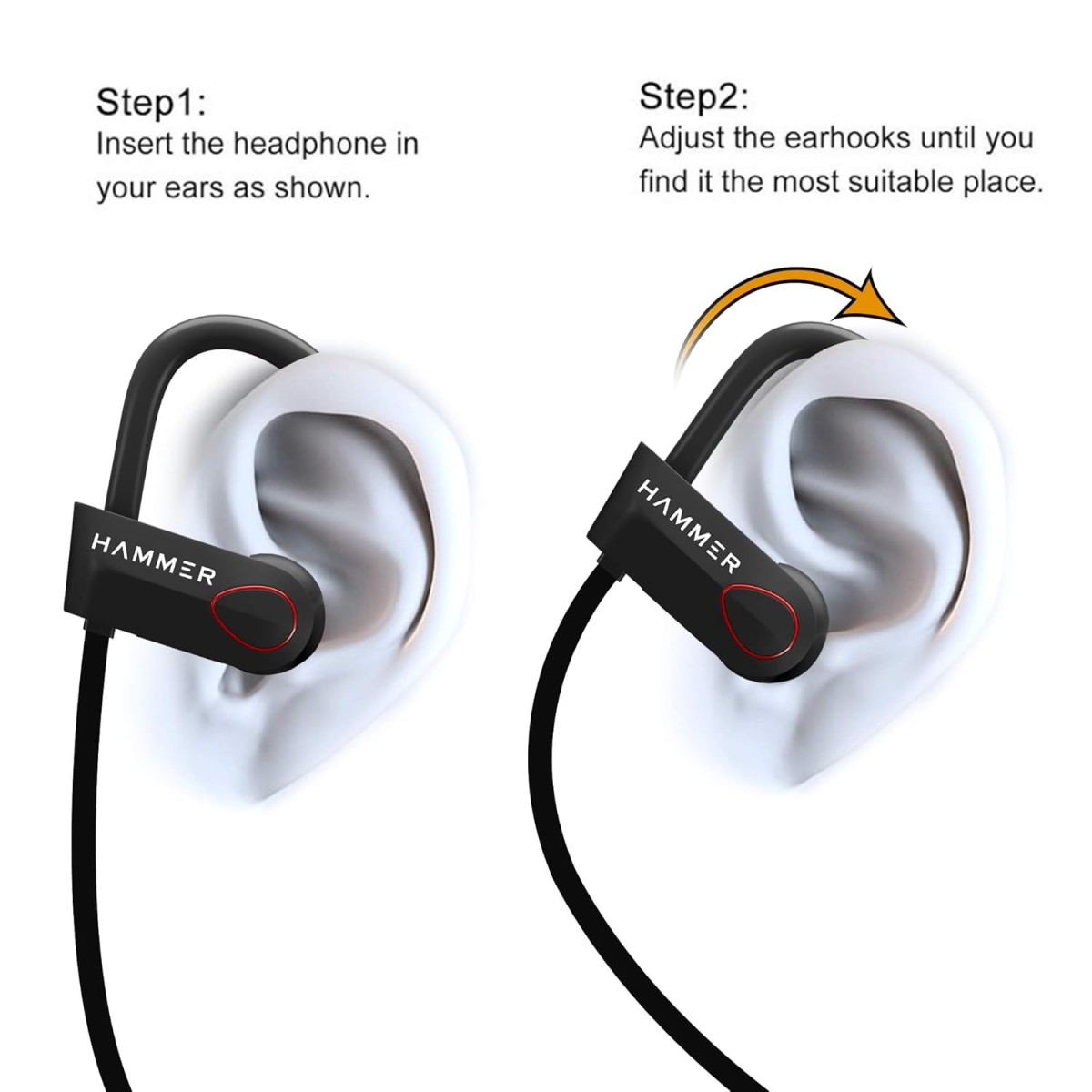 Hammer Zest-H Wireless Sports Earphones Black