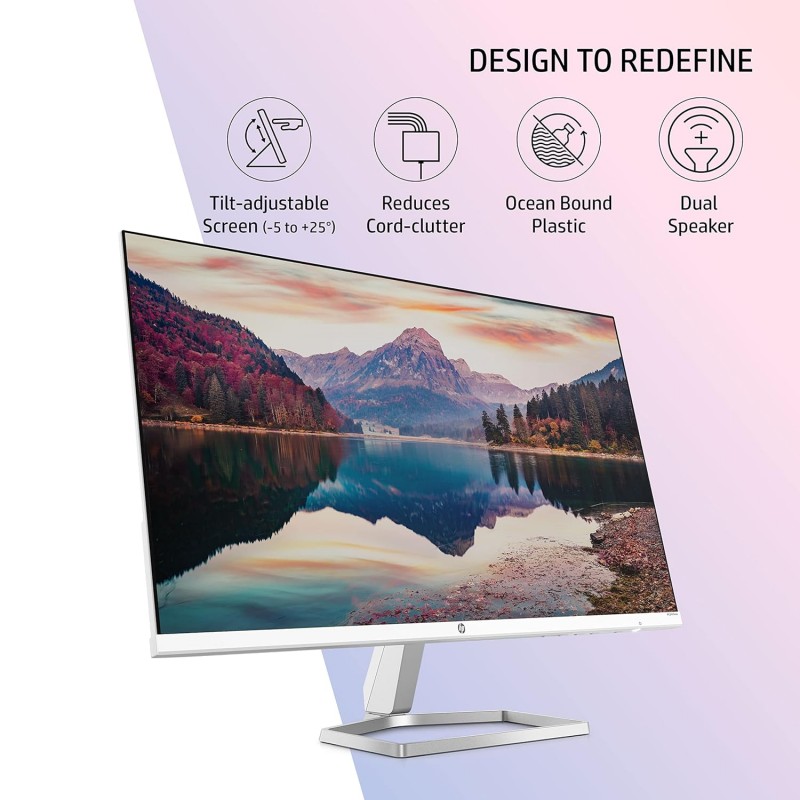 HP M27fwa 27-Inch(68.6cm) Eye Safe Certified 1920 x 1080 Pixels Full HD IPS 3-Sided Micro-Edge LED Monitor, 75Hz, AMD FreeSync with 1xVGA, 2xHDMI 1.4 Ports, 300 nits, in-Built Speakers, Silver HP M27fwa 27-Inch(68.6cm) Eye Safe Certified 1920 x 1080 Pixels Full HD IPS 3-Sided Micro-Edge LED Monitor, 75Hz, AMD FreeSync with 1xVGA, 2xHDMI 1.4 Ports, 300 nits, in-Built Speakers, Silver