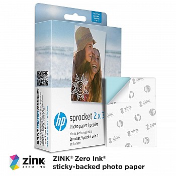 HP Zink Photo Paper (2 * 3 inch) - Pack of 20 Sprocket & Sprocket 2-in-1