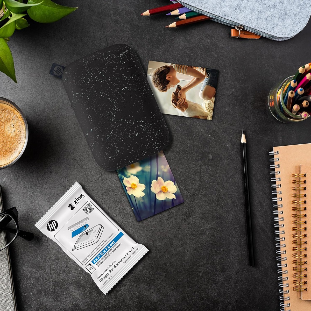 HP Zink Photo Paper (2 * 3 inch) - Pack of 20 Sprocket & Sprocket 2-in-1