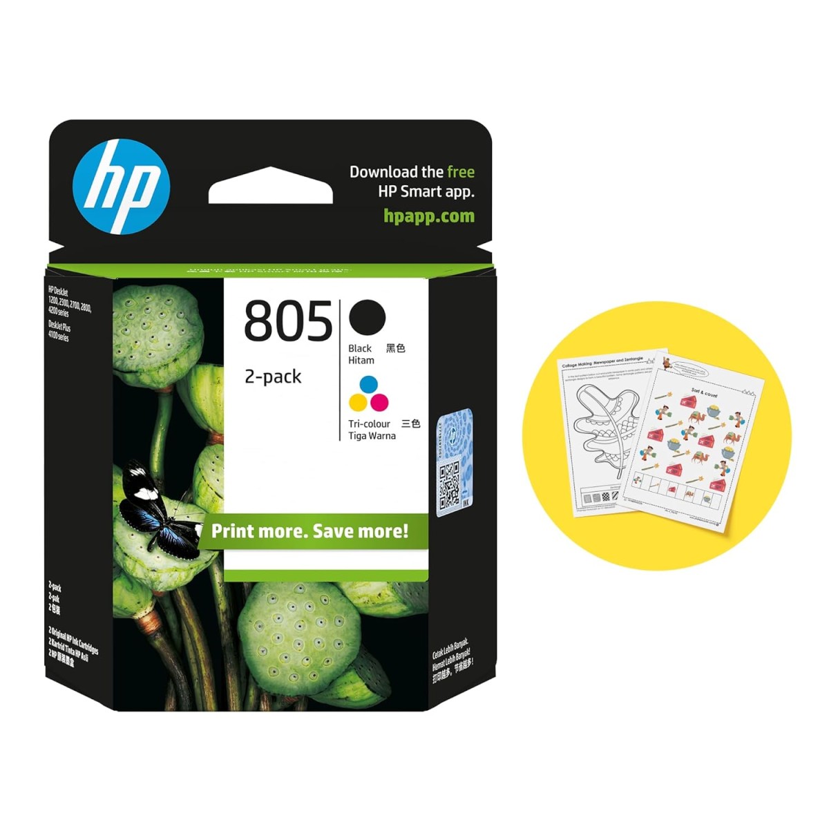 HP 805 Color/Black Ink Cartridge Combo 2-Pack