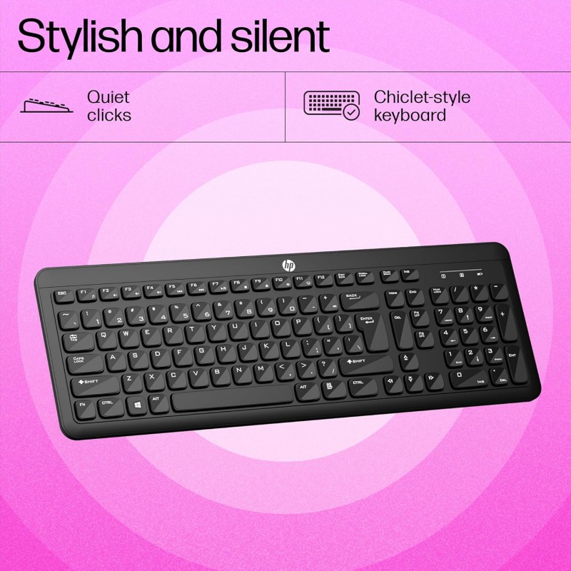 HP K260 Wireless Keyboard/Quick/Comfy/Accurate/Plug and Play/Led Indicators,Black HP K260 Wireless Keyboard/Quick/Comfy/Accurate/Plug and Play/Led Indicators,Black