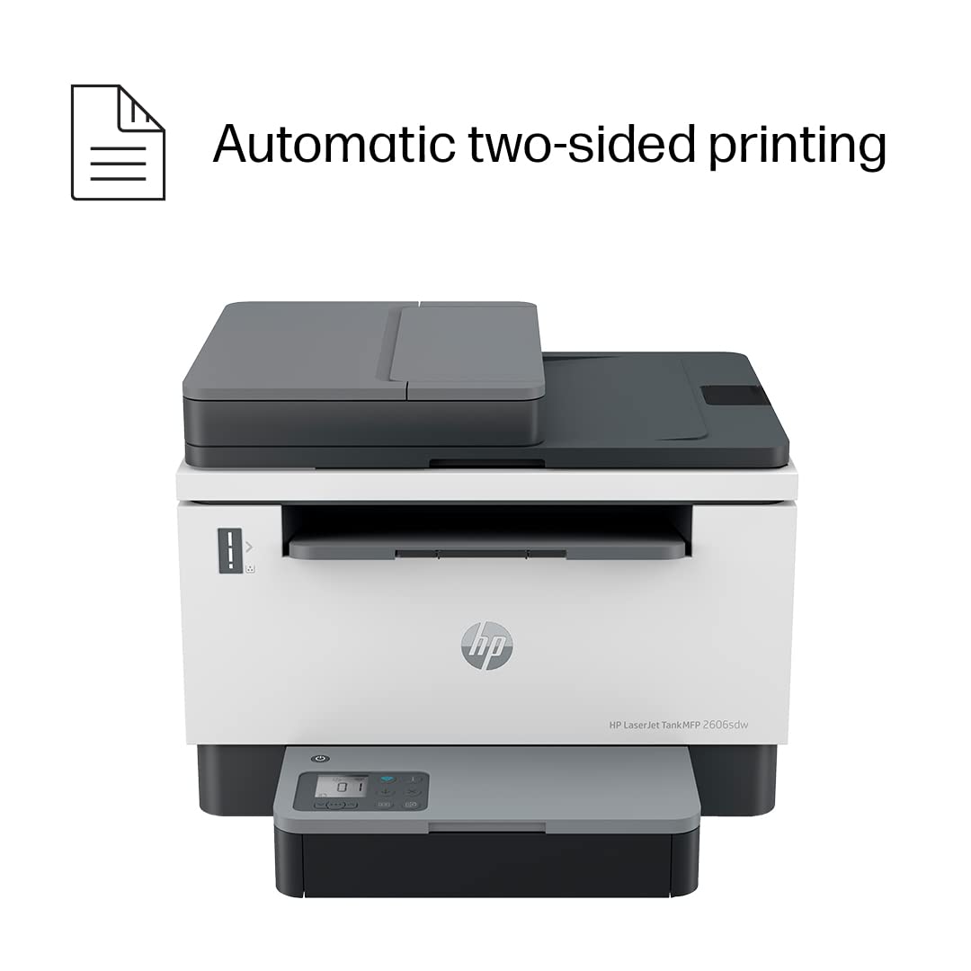 HP Laserjet Tank MFP 2606sdw, Wireless, Print, Copy, Scan, 40-Sheet ADF, Hi-Speed