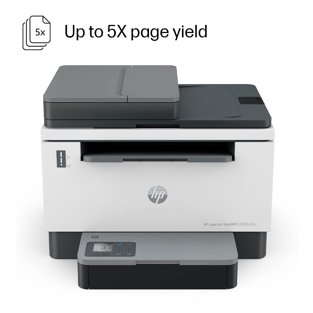 HP Laserjet Tank MFP 2606sdw, Wireless, Print, Copy, Scan, 40-Sheet ADF, Hi-Speed