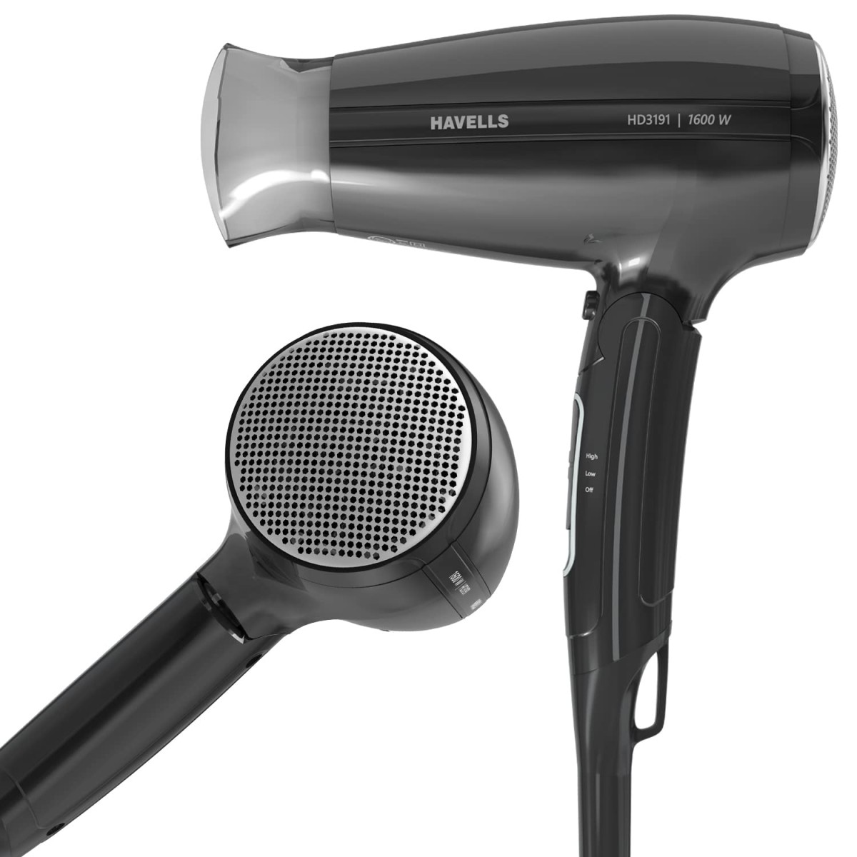 Havells 1600W Unisex Foldable Hair Dryer|2 Heat Settings With Cool Shot (Hot/Warm)|Heat Balance Technology|Midnight Black|Your Perfect Blow Dry Companion For Effortless Hair Styling|Hd3191-1600 Watts