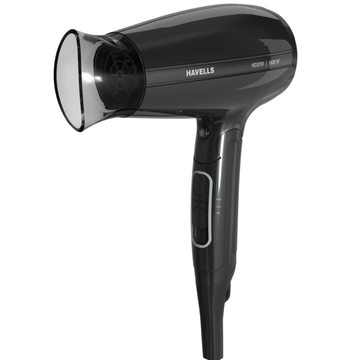 Havells 1600W Unisex Foldable Hair Dryer|2 Heat Settings With Cool Shot (Hot/Warm)|Heat Balance Technology|Midnight Black|Your Perfect Blow Dry Companion For Effortless Hair Styling|Hd3191-1600 Watts