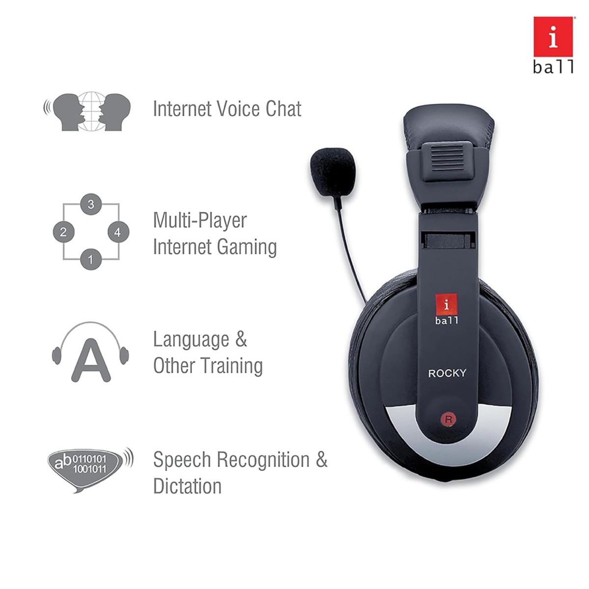 iBall Rocky Over-Ear Headphones with Mic