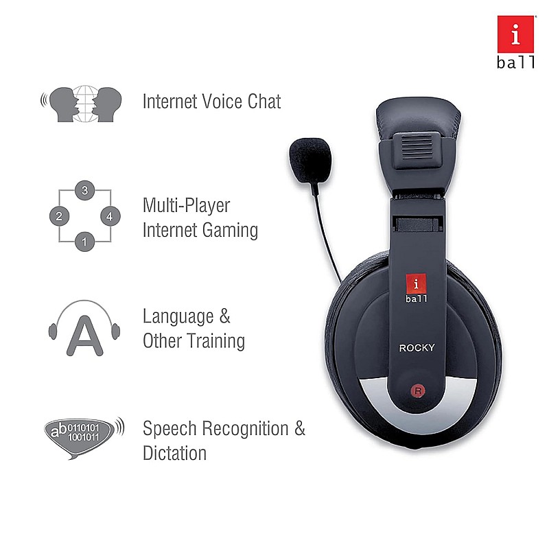 iBall Rocky Over-Ear Headphones with Mic