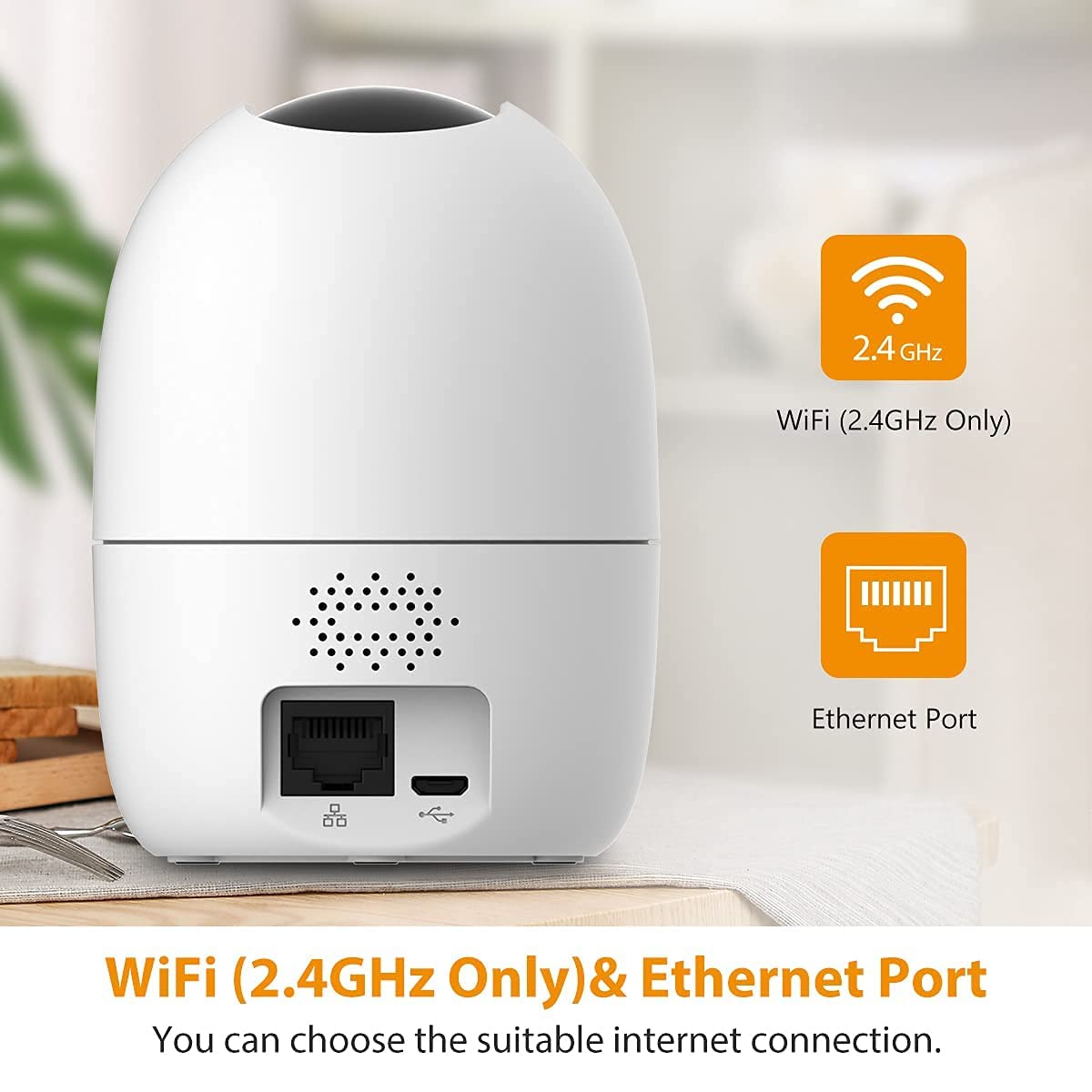 Imou Ranger 2-D, 360° Coverage, AI Human Detection, Privacy Mode, Human Detection,1080P, Built-in Siren,Wireless, Smart Tracking, Privacy Mode, Night Vision, Two-Way Talk, Cloud, White