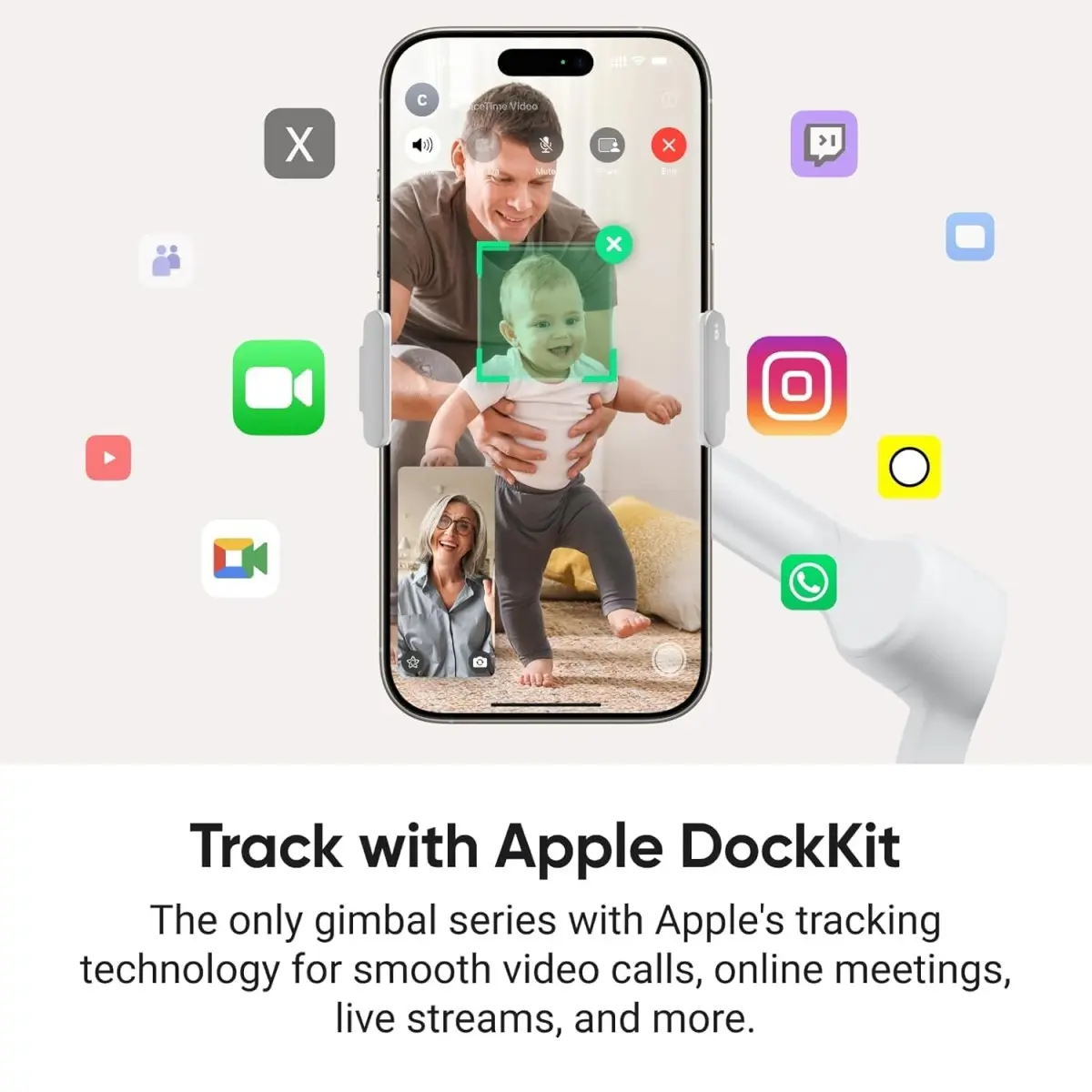 Insta360 Flow 2 Pro Grey - AI Tracking Phone Gimbal, 200+ App Tracking with DockKit, Multi-Person Tracking, 360º Pan Tracking, Built-in Tripod/Selfie Stick, iPhone/Android Portable Stabilizer