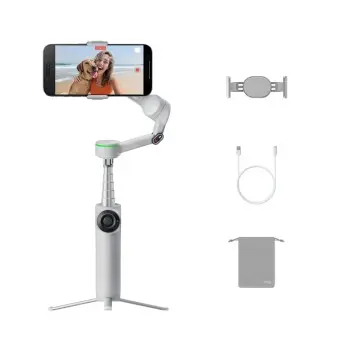 Insta360 Flow 2 Pro Grey - AI Tracking Phone Gimbal, 200+ App Tracking with DockKit, Multi-Person Tracking, 360º Pan Tracking, Built-in Tripod/Selfie Stick, iPhone/Android Portable Stabilizer