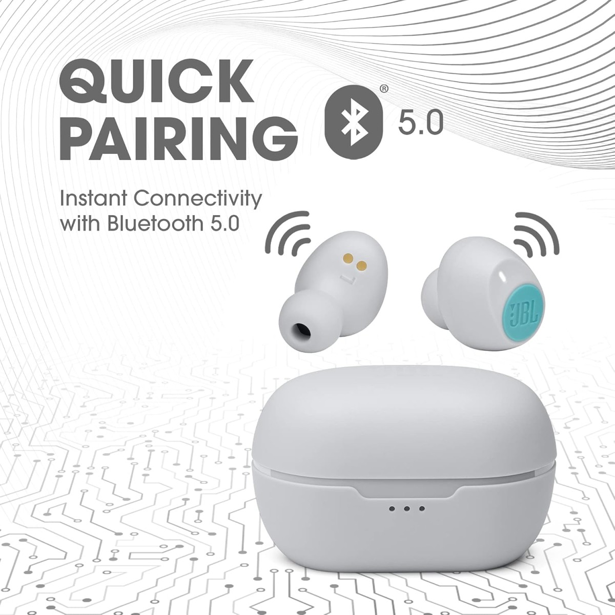 JBL C115TWS True Wireless Headphone with Built-in Mic, 21 Hours Combined Playtime, Dual Connect and Bluetooth 5.0 (Mint)