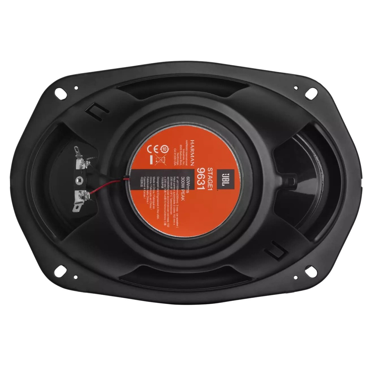 JBL A500HI 500W 6" x 9" 3-Way Wired Speakers, Black