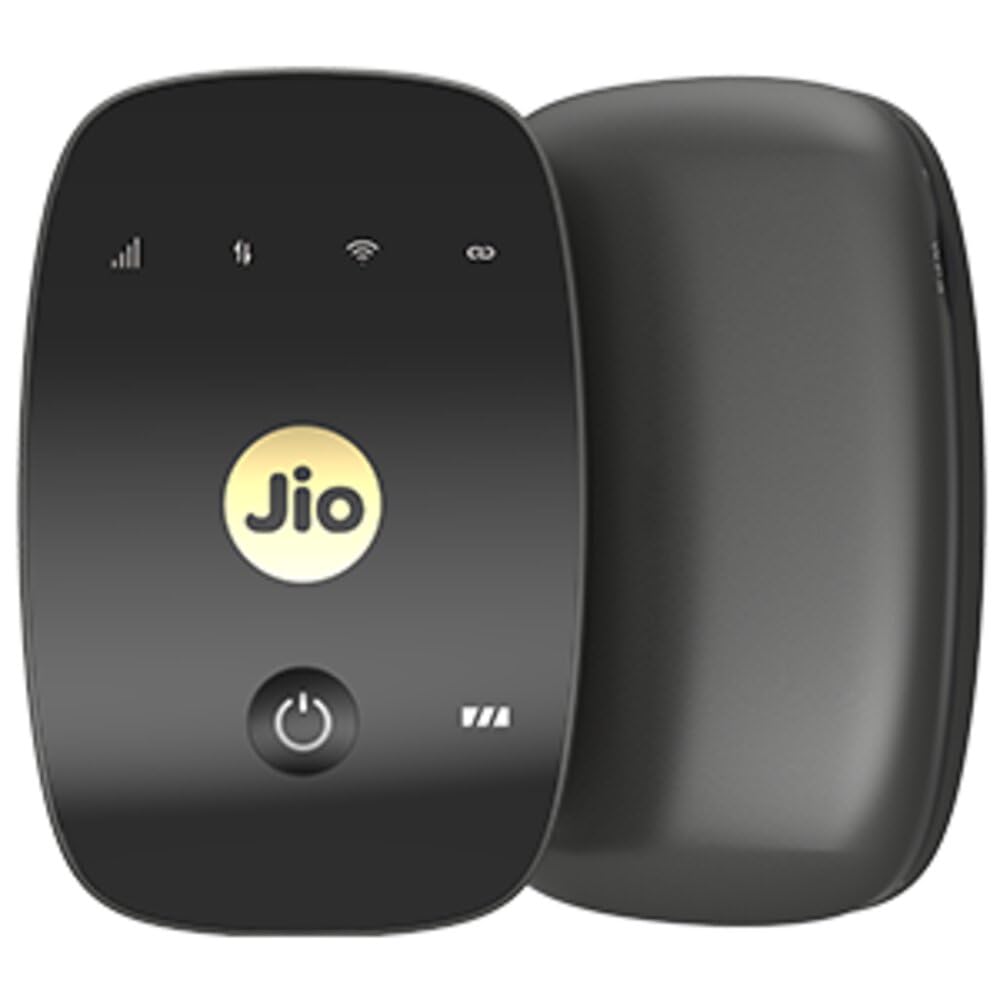 JioFi M2S Black | 4G Router from Jio | On The Go Device | Video & HD Voice Calls | Connect & Share | Cashback Worth ₹1500*