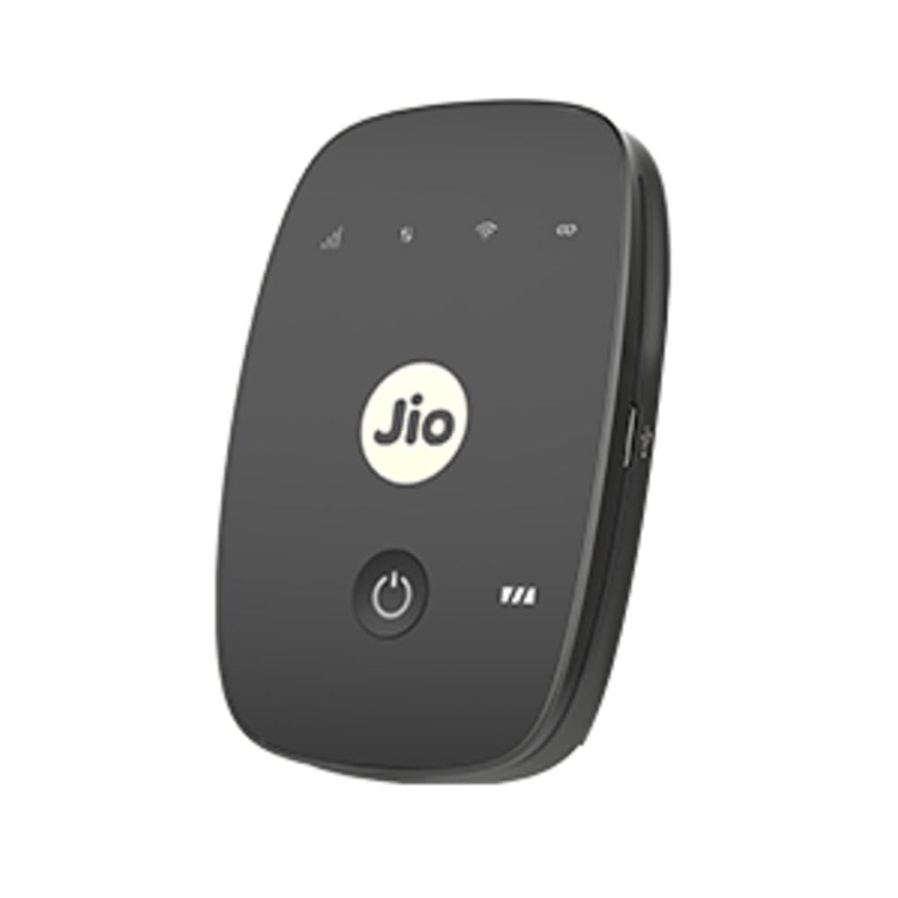 JioFi M2S Black | 4G Router from Jio | On The Go Device | Video & HD Voice Calls | Connect & Share | Cashback Worth ₹1500*