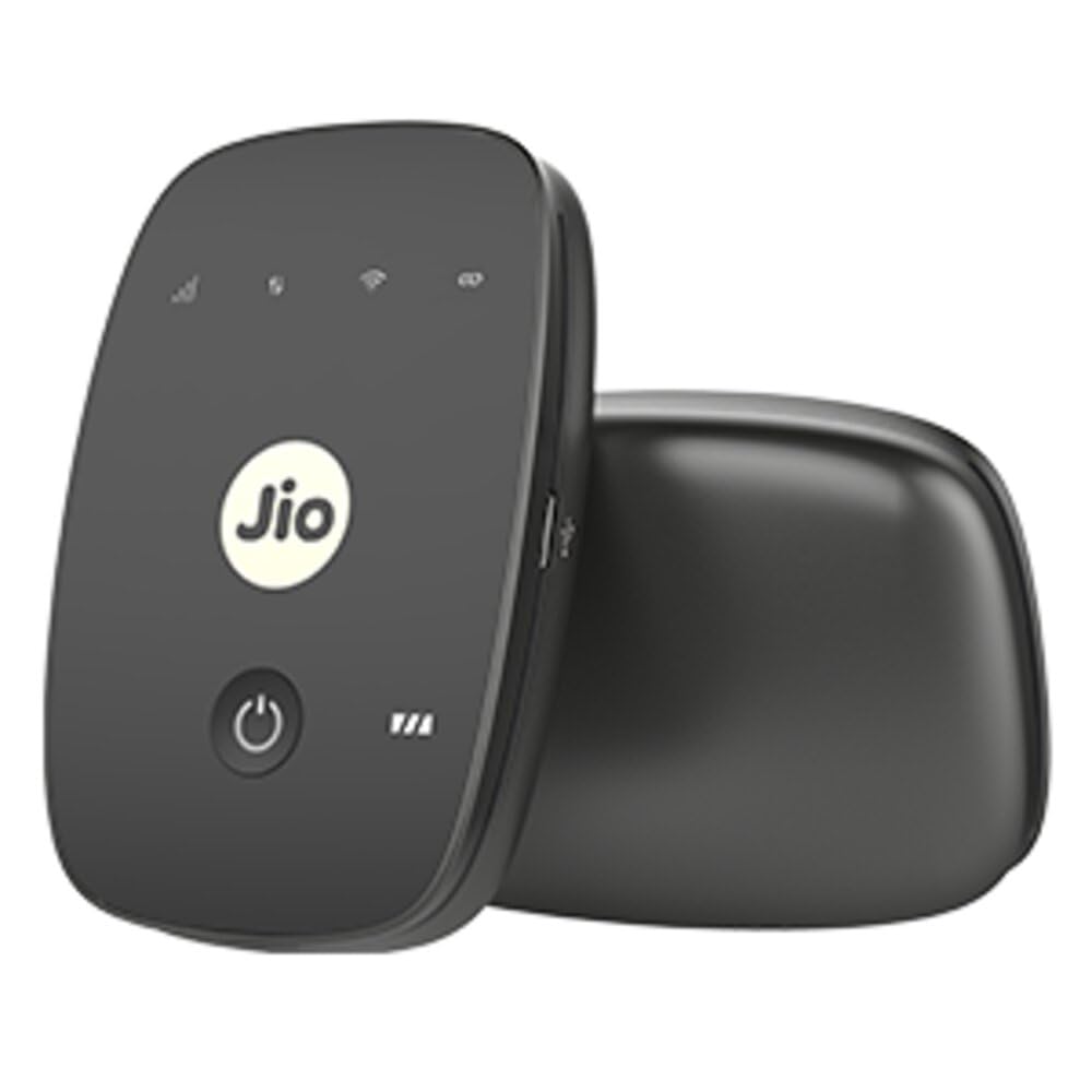 JioFi M2S Black | 4G Router from Jio | On The Go Device | Video & HD Voice Calls | Connect & Share | Cashback Worth ₹1500*