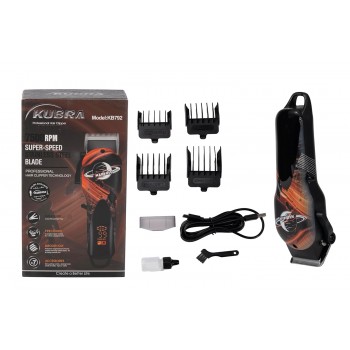 Kubra Kb - 792 Professional Battery Powered Hair Clipper For Men - Green | Beard & Body Trimmer | USB Fast Charging | Stainless Steel Self-Sharpening Blades