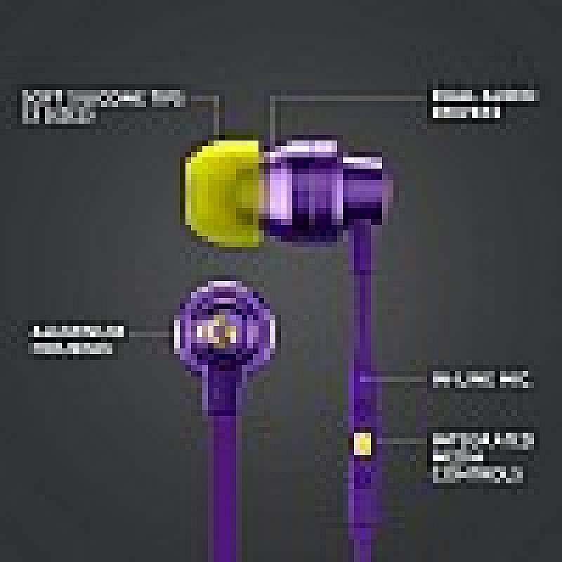 Logitech G333 Wired Gaming Earphones with Gaming-Grade Dual Drivers with USB-C Adapter - Purple