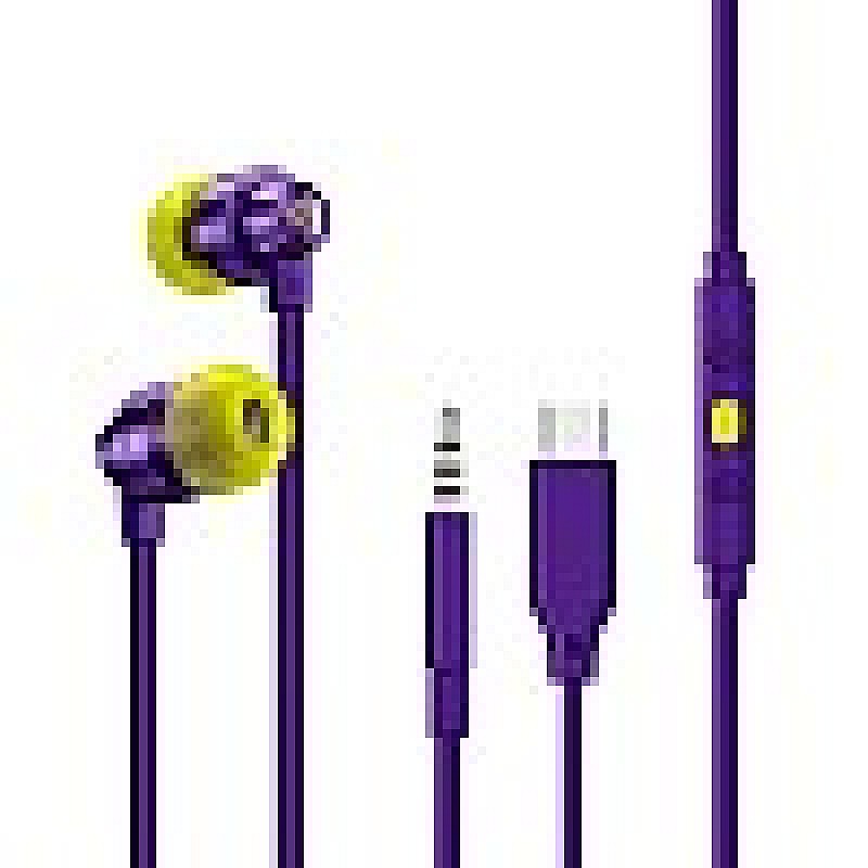 Logitech G333 Wired Gaming Earphones with Gaming-Grade Dual Drivers with USB-C Adapter - Purple