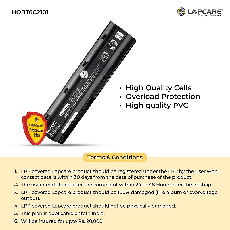 Lapcare battery compatible for hp cq42 6c bat