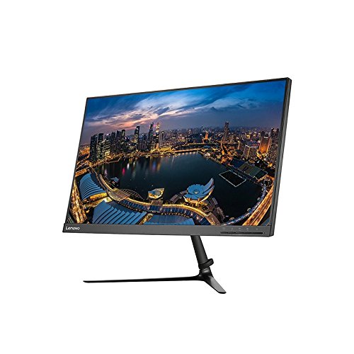 Lenovo L-Series 23.8-inch FHD IPS Near Edgeless Monitor with VGA + HDMI, TUV Certified Eye Comfort - L24i-10 (Black)