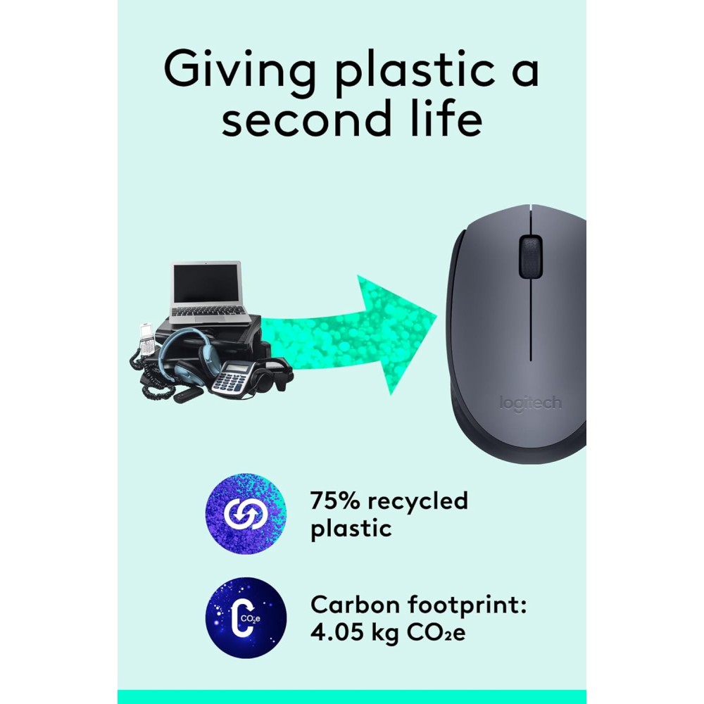 Logitech M170 Wireless Mouse – Black