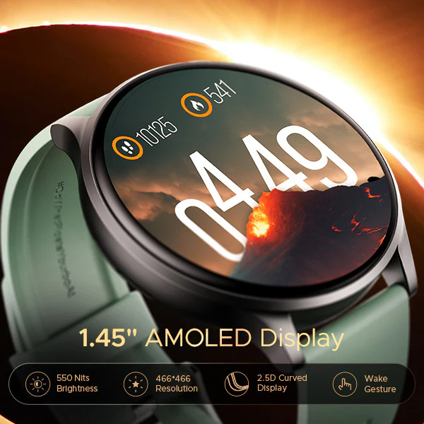 boAt Lunar Prime 1.45" AMOLED Display, BT Calling Smartwatch Sage Green Strap boAt Lunar Prime 1.45" AMOLED Display, BT Calling Smartwatch Sage Green Strap