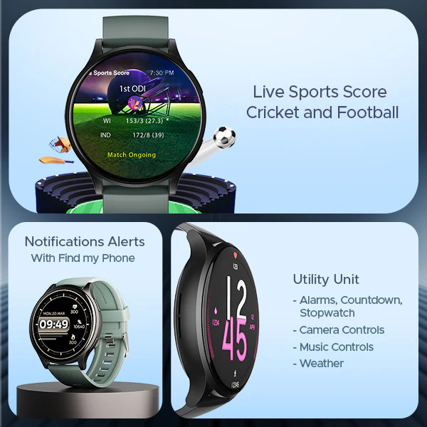 boAt Lunar Prime 1.45" AMOLED Display, BT Calling Smartwatch Sage Green Strap boAt Lunar Prime 1.45" AMOLED Display, BT Calling Smartwatch Sage Green Strap