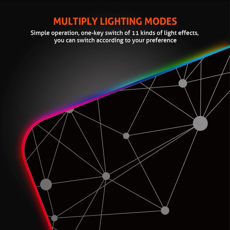MEETION MT-PD120 Gaming Mouse Pad Black 35.5X26cm Size with Smooth Fabric Material, LED RGB Light, 11 Lighting Mode, Plug & Play USB Cable, Anti-Skid Design, 4mm Thick Rubber Base MEETION MT-PD120 Gaming Mouse Pad Black 35.5X26cm Size with Smooth Fabric Material, LED RGB Light, 11 Lighting Mode, Plug & Play USB Cable, Anti-Skid Design, 4mm Thick Rubber Base