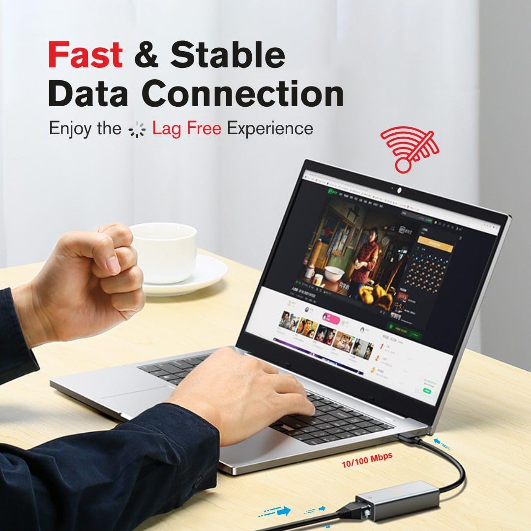 Match LB-Link USB 2.0 to 100 Mbps Ethernet Network Adapter| LAN to USB Converter| Plug and Play