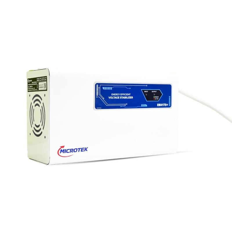Microtek EM 4170+ Automatic Air Conditioners (A.C.) Voltage Stabilizer upto 1.5 Ton Working Power 170V-270V with 3 Year Warranty (White) Microtek EM 4170+ Automatic Air Conditioners (A.C.) Voltage Stabilizer upto 1.5 Ton Working Power 170V-270V with 3 Year Warranty (White)