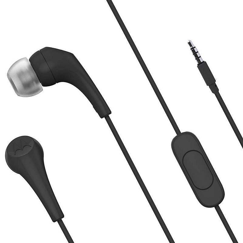 Motorola Earbuds 2 Wired in Ear Headphone with Mic (Black)