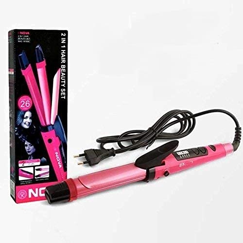 N.O.V.A-Straightener and Curler NHC-1818Sc 2 In 1 Hair Beauty Set Curler And Straightener N.O.V.A-Straightener and Curler NHC-1818Sc 2 In 1 Hair Beauty Set Curler And Straightener