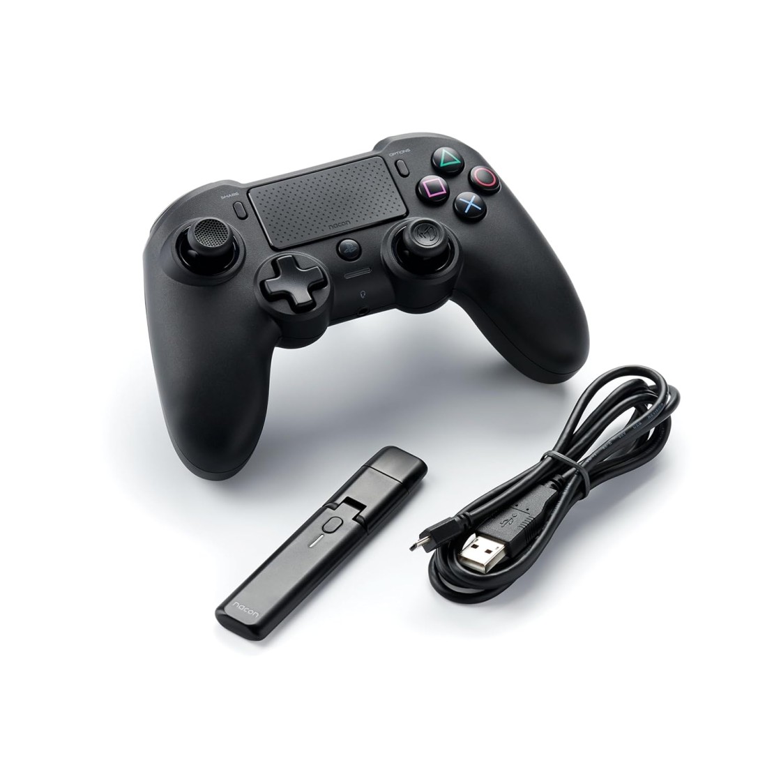 Nacon Asymmetric Wireless Controller for Playstation 4- Black (Seal Pack)