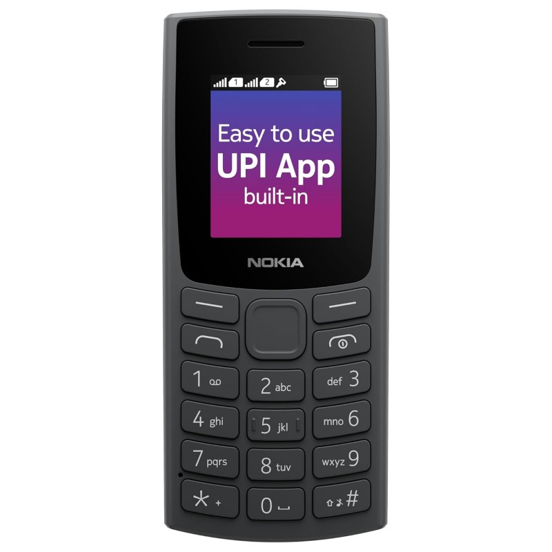 Nokia 106 Dual Sim, Keypad Phone with Built-in UPI Payments App, Long-Lasting Battery, Wireless FM Radio & MP3 Player, and MicroSD Card Slot | Charcoal Nokia 106 Dual Sim, Keypad Phone with Built-in UPI Payments App, Long-Lasting Battery, Wireless FM Radio & MP3 Player, and MicroSD Card Slot | Charcoal