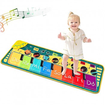 PATPAT� Musical Mat for Kids, Kids' Piano Mat, Rainbow Piano Keyboard Play Mat Floor Music Mat for Toddlers, Early Educational Music Sound Toys Gift for Boys Girls 1-3 Years (Multicolor1)