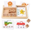 PATPAT® Spelling Puzzle Game, Wooden Matching Letters Toy with Flash Cards Words, Montessori ABC Alphabet Learning Educational Puzzle Gift for Preschool Boys Girls Kids Age 3-8 Years Old PATPAT® Spelling Puzzle Game, Wooden Matching Letters Toy with Flash Cards Words, Montessori ABC Alphabet Learning Educational Puzzle Gift for Preschool Boys Girls Kids Age 3-8 Years Old