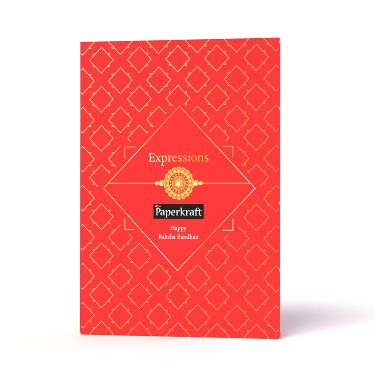 Paperkraft Expressions Gift Set - 1 Ceramic Roller ball Metal Pen with Gold trims 0.6 mm Stainless Steel Tip + 1 Stainless Steel Key Chain + 1 Free* Rakhi Band