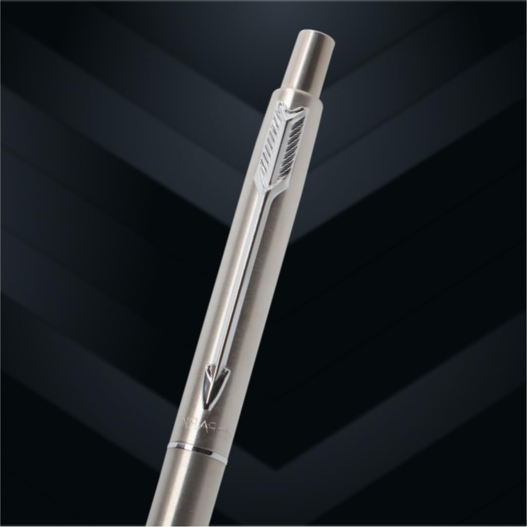 Parker Classic Stainless Steel Chrome Trim Ball Pen | Ink Color - Blue | Corporate Gift | Ideal For Professional Use