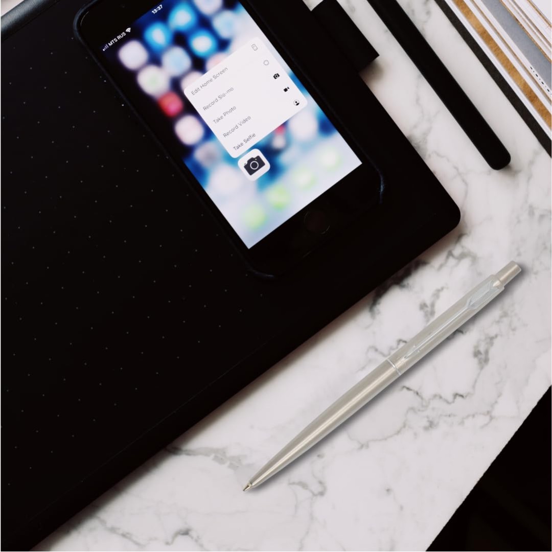 Parker Classic Stainless Steel Chrome Trim Ball Pen | Ink Color - Blue | Corporate Gift | Ideal For Professional Use