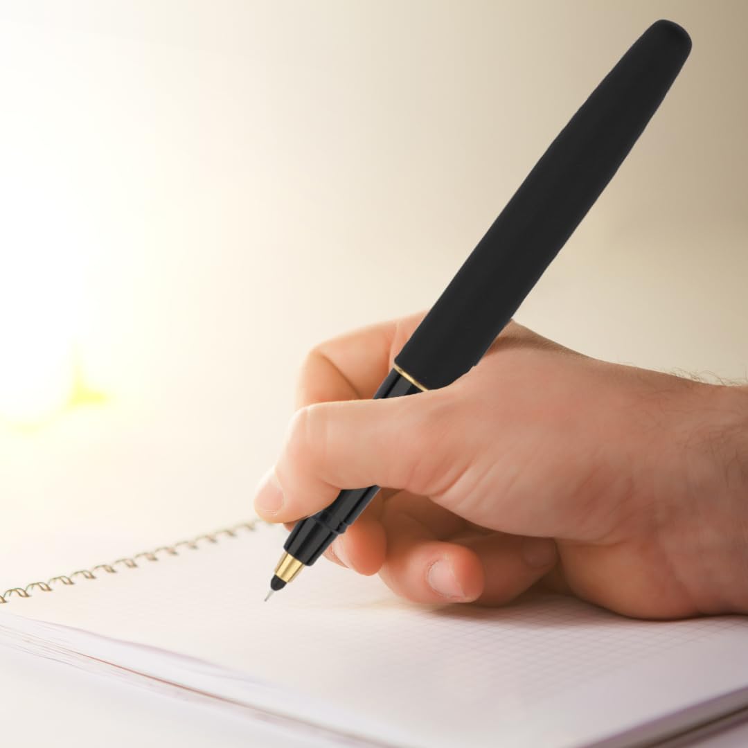 Parker Frontier Matte Black Gold Trim Roller Ball Pen| Ink Color - Blue | Perfect For Employees | Unique Gifts For Entrepreneurs